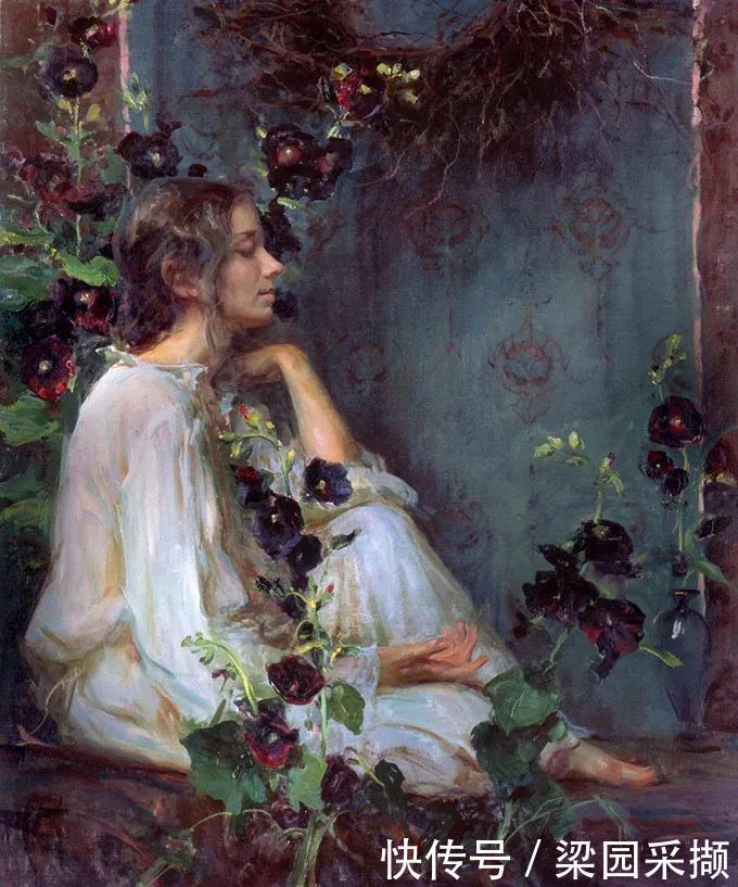 光影|油画里,光影中的美女,一美千年!