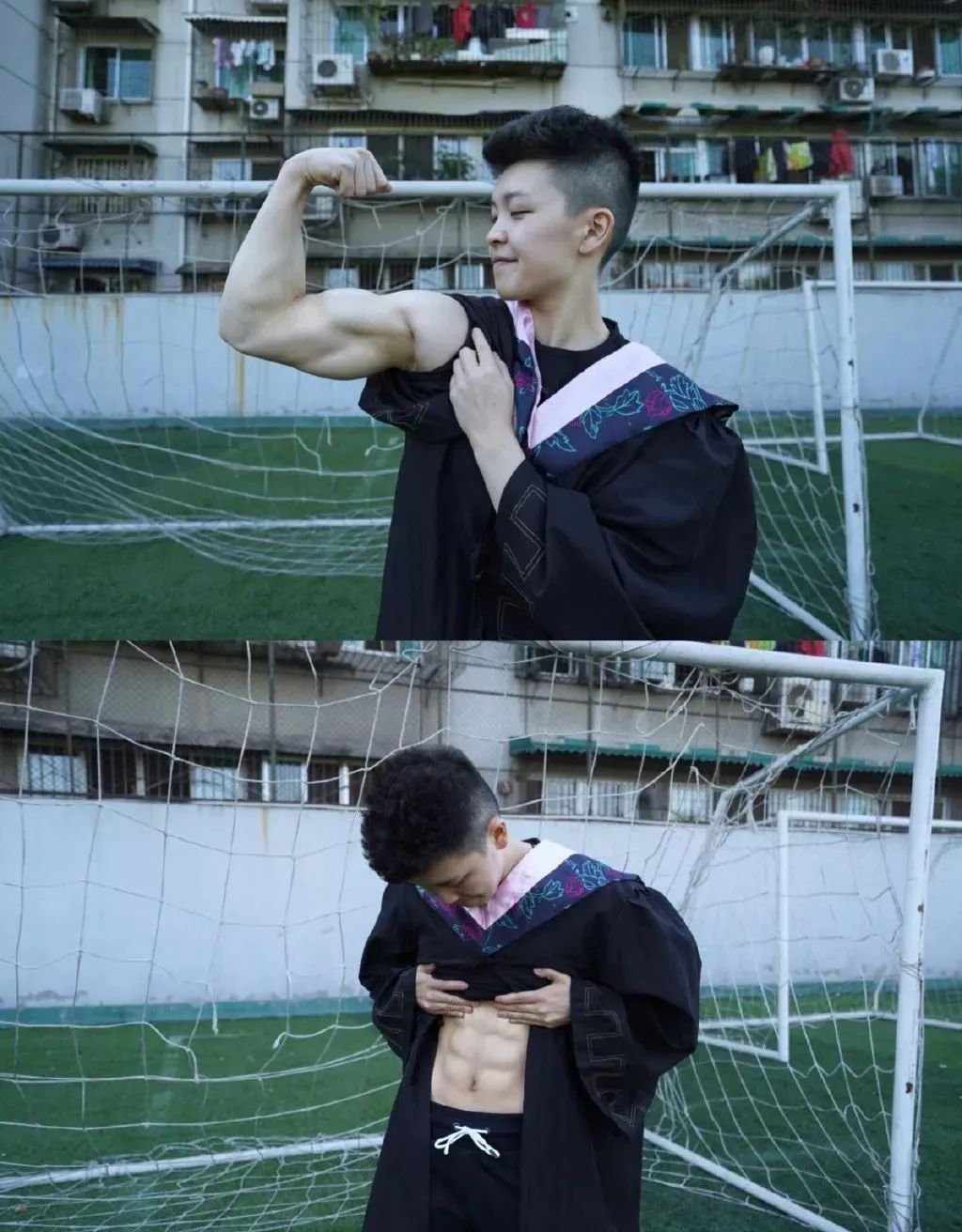 动作|她是最健壮的姑娘拥有麒麟臂、完美腹肌的小姐姐是如何练腹的