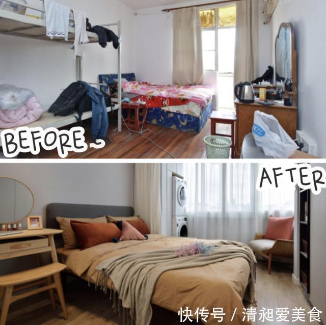 烘干机|上海女爆改48㎡老破小走红,干湿分离、2室1厅都是神来之笔