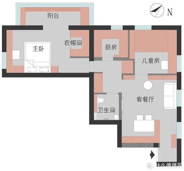 衣帽间|真·收纳狂魔！66㎡挤出20㎡收纳+步入式衣帽间！！