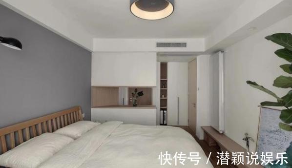 装饰|84㎡日式温馨时尚空间L型书架式电视墙,颜值高又可当收纳