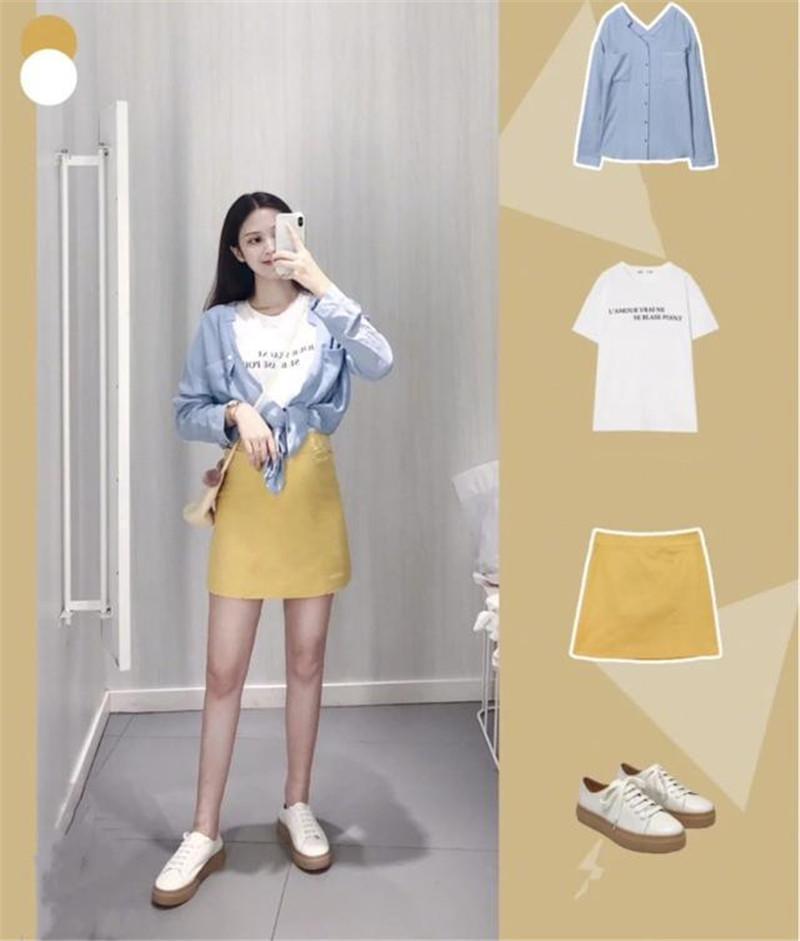 T恤|少女感彩色系穿搭,清爽减龄显气质,天天不重样的元气女孩搭配