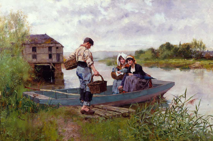 耶德金!诗情画意的田园生活,英国印象派画家耶德金的唯美油画