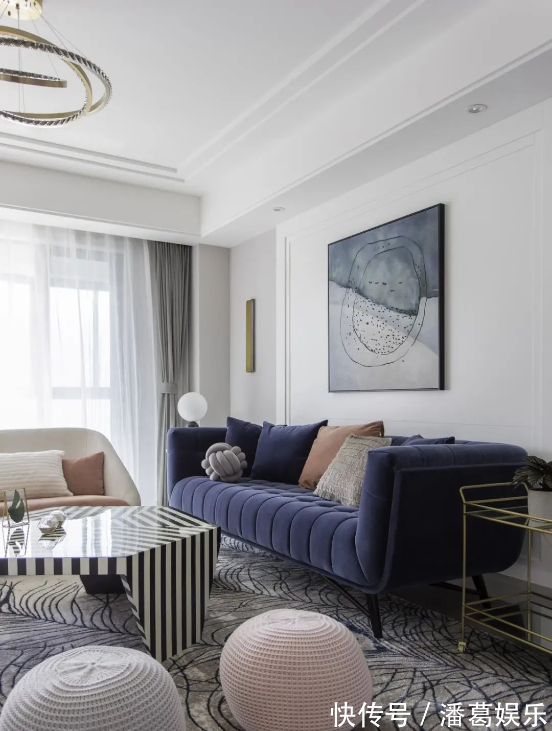 情趣|180㎡浪漫小窝,蓝与粉、灰与白,优雅情趣,轻松舒适