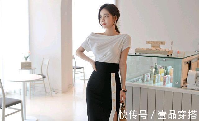 抹肩|女神孙允珠高清时尚搭配:奶白柔纱丝滑高雅贵气抹肩裙