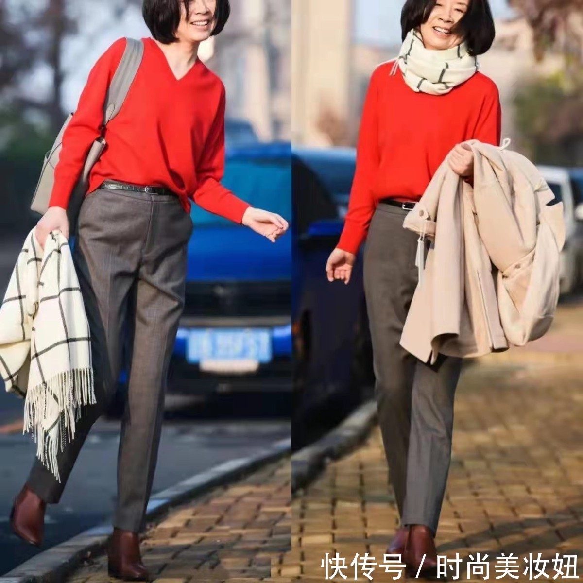 大长腿 冬季尽量少穿打底裤,“烟管裤”百搭又显腿长,照着穿洋气又减龄