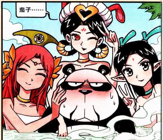 降龙漫画：熊猫老爹遇女神温泉，降龙看穿一切，却决定拍照留念