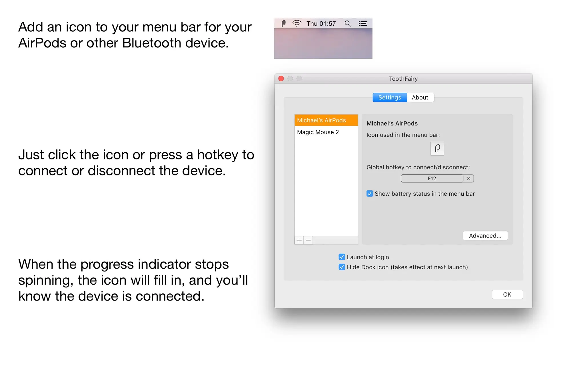 ToothFairy for Mac v2.8.3 MAS 一键切换连接蓝牙设备-下载否