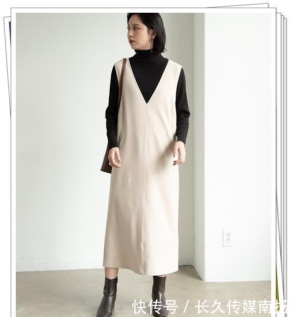 显得|时髦的“背心裙”你有吗?秋冬可以这样搭配,显得更时尚更优雅