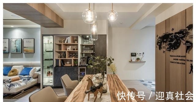 墙面|116㎡三居室，巧用室内门，打造极具灵活开阔感的新家！