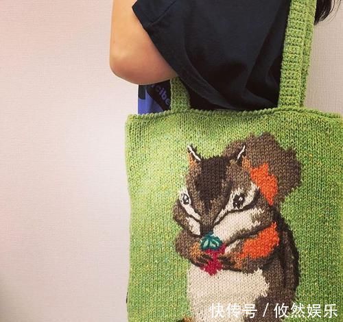 erikato#把编织玩出新创意,棒针、钩针结合起来,提花也能用钩针表现