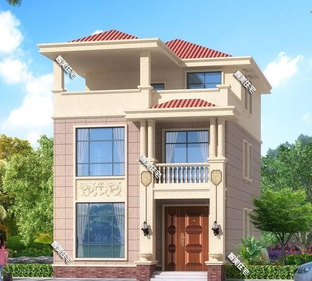 平顶|长宽相差较大的别墅户型,做成平顶或斜顶,造型都耐看!