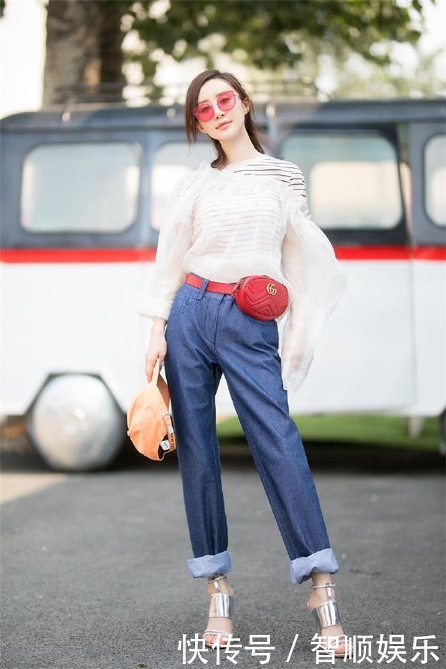 穿阔腿裤时尽量别配平底鞋了,今年明星都在这样穿,这也太潮了吧