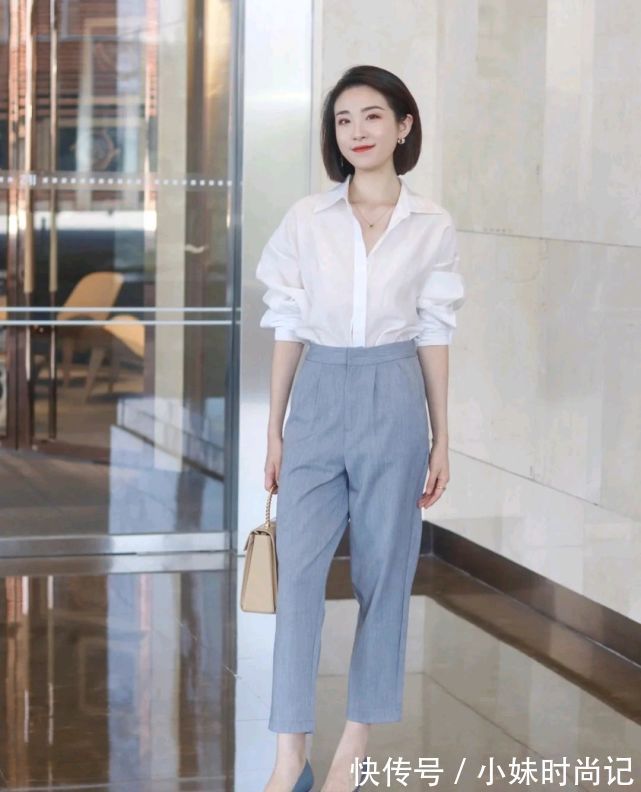 卡其色|上班的女孩该怎么打扮呢？简约穿搭就很有气场，干练又有女人味