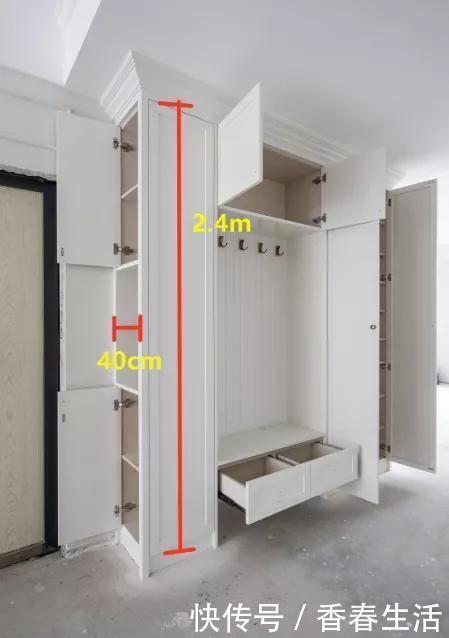收纳|入户没玄关怎么办?教你贴墙装双面收纳柜,收纳翻倍还有独立玄关