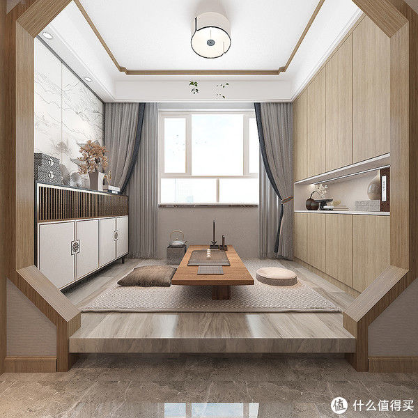 茶室|退休夫妻晒出自己的新房装修,新中式风格,简约有禅意,品味十足