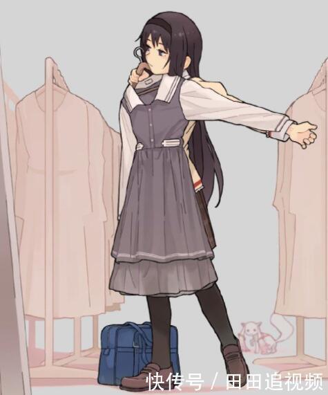 动漫中的元气少女在画师的笔下栩栩如生,风格是古怪机灵的,喜欢的来收藏?