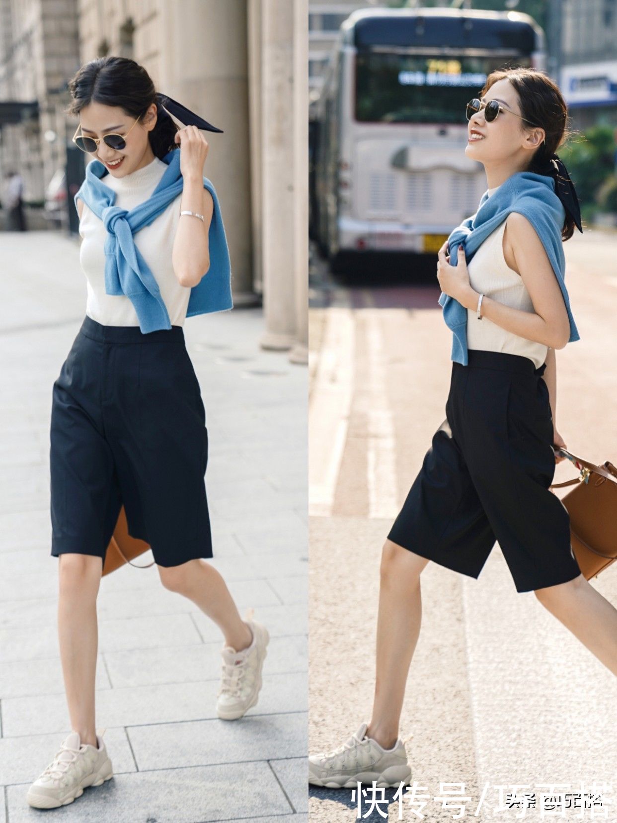 穿搭|五分裤显腿短？搭配中记住三个要点，矮胖女生也能凹出时髦范