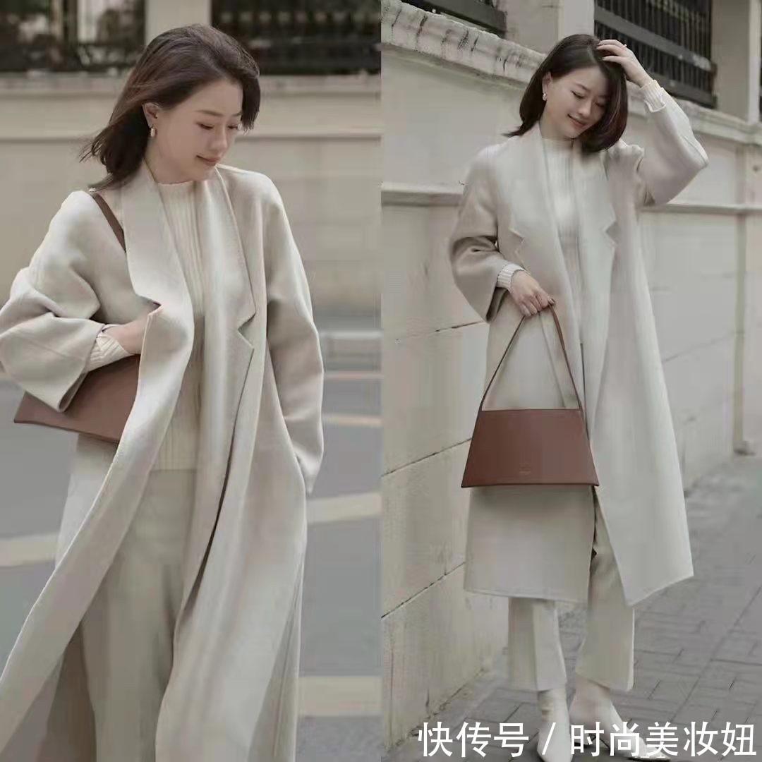 大衣 上了年纪的女人,想要年轻别穿皮草,穿白色大衣简洁又高级