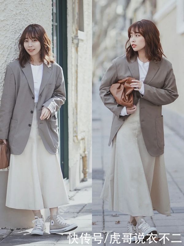 1米5的小个子春季怎么穿？看她的日系温柔风搭配，真的太会穿了