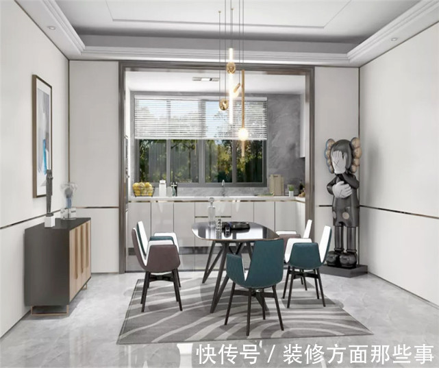 三居室|170平三居室白与原木色护墙结合,加灰色家具碰撞出现代简约风