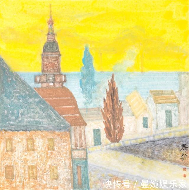 山水画!一组好看的水墨画离不开那些搭配和谐的色彩