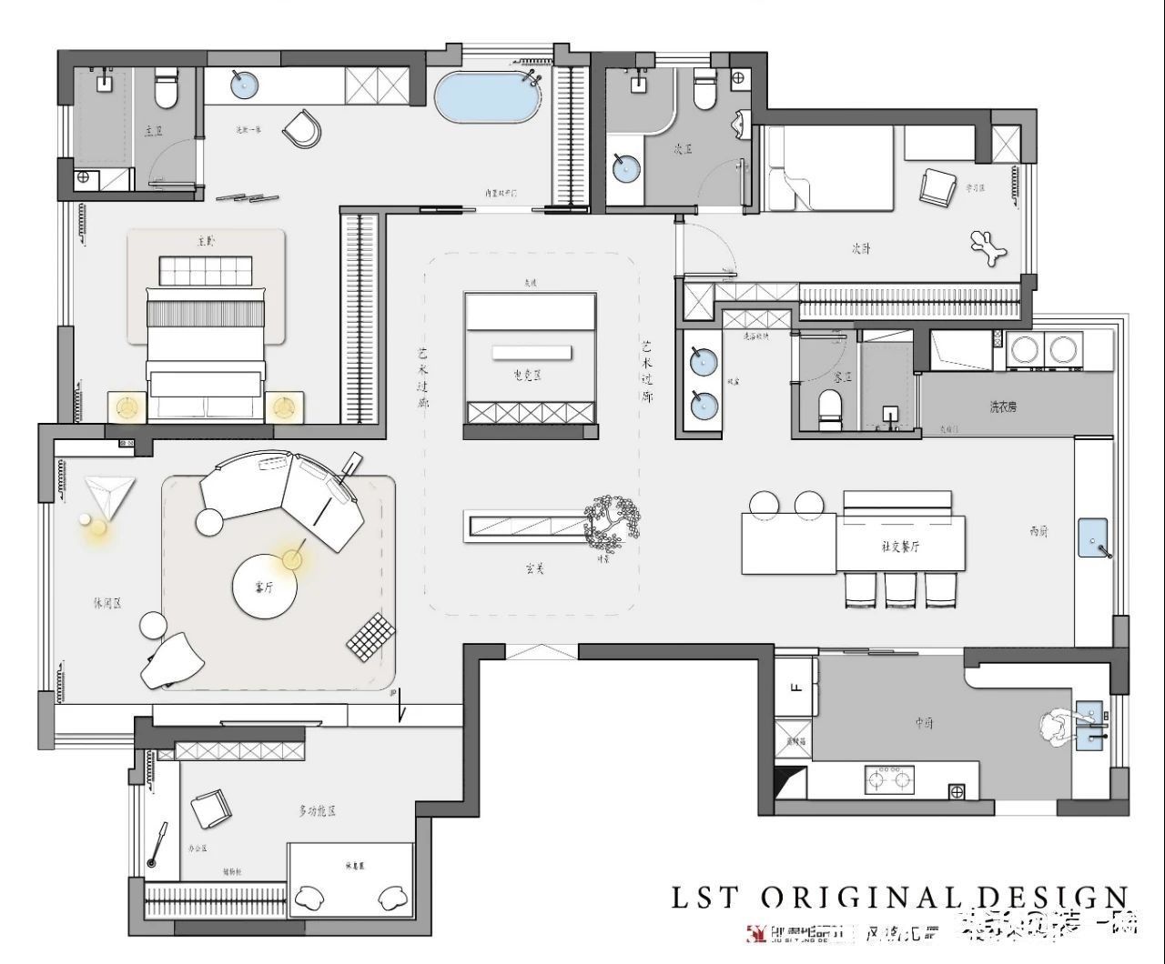 分区|刘思彤设计原创分享 御水澜湾197平户型深度解析