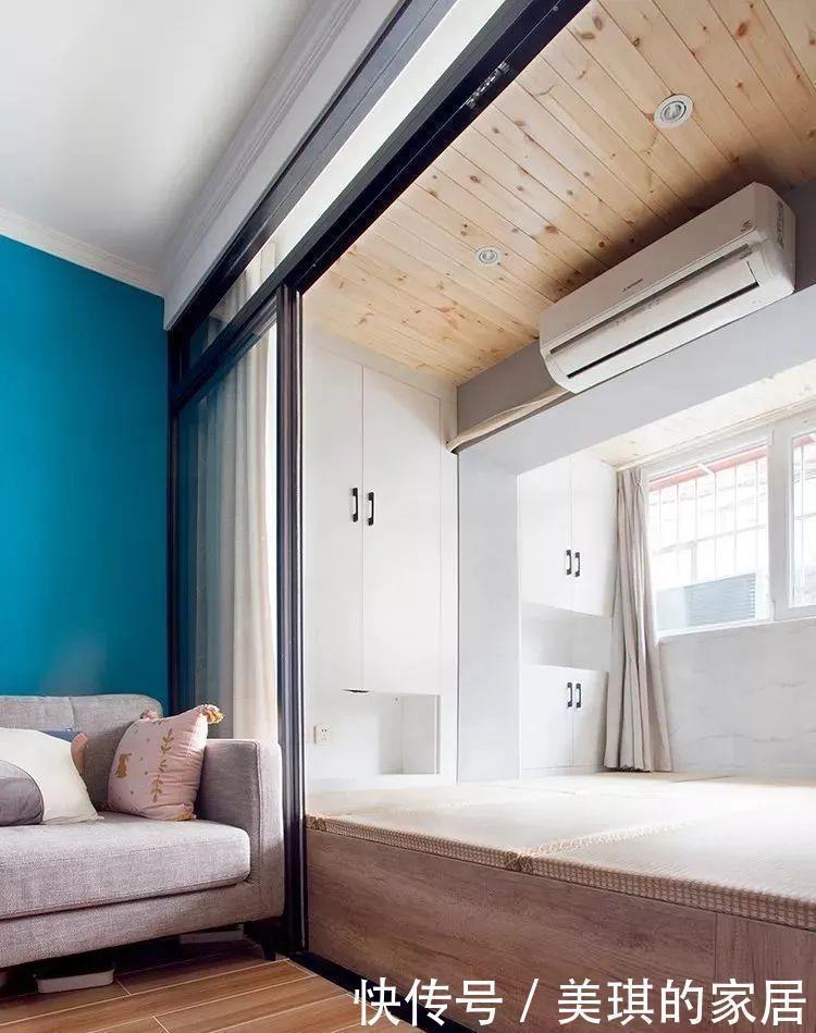 简约风|47㎡长条形单身公寓，小空间大利用，还挤出一个衣帽间