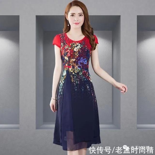 印花|唯有旗袍式连衣裙显美感，精致优雅品位，衬托35+女性出众气质