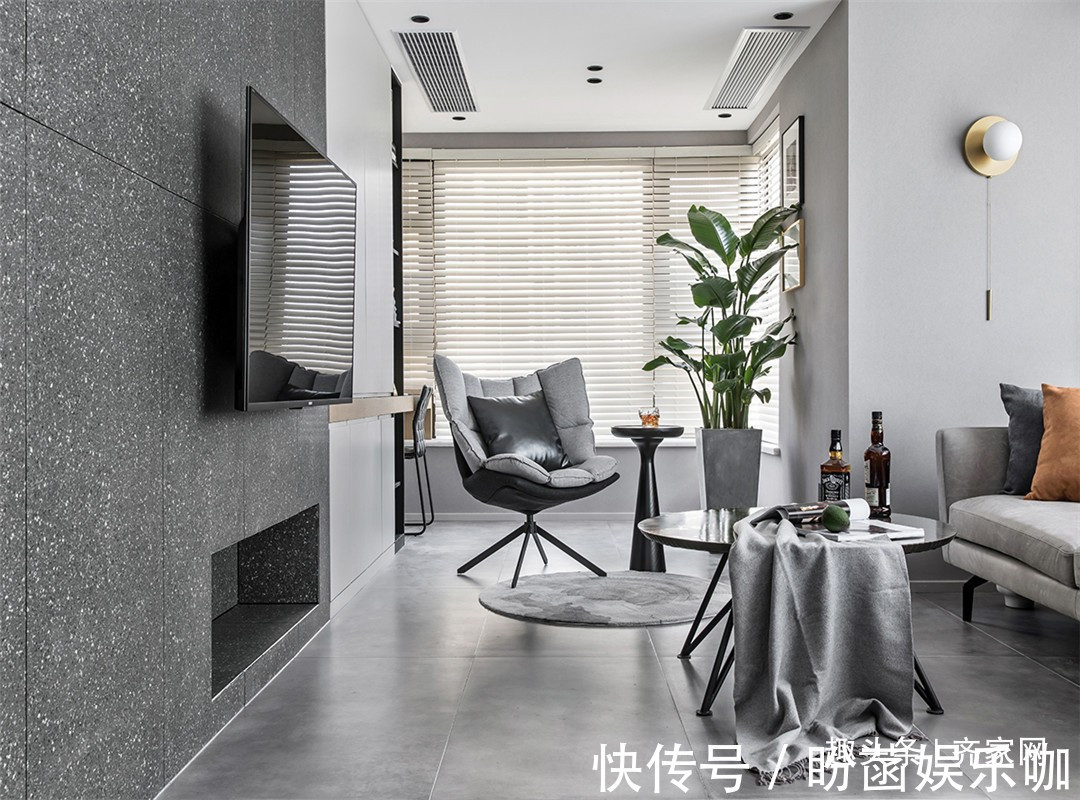 餐厅|89平两房现代,休闲书房,客厅,餐厅连成一体的扩容空间感!