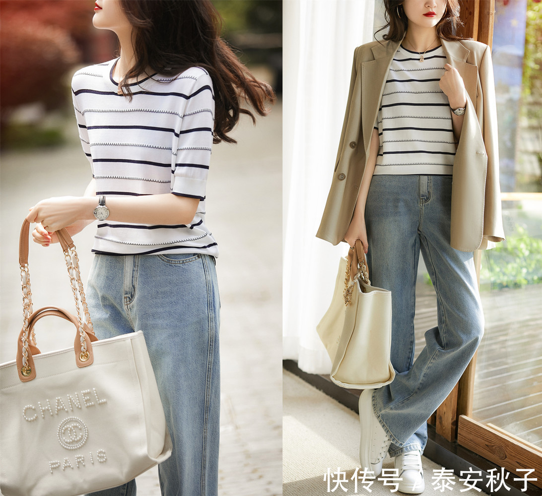 v领|夏日的“针织衫”怎么穿搭才显瘦？玩转轻薄衫，轻松美出新高度！