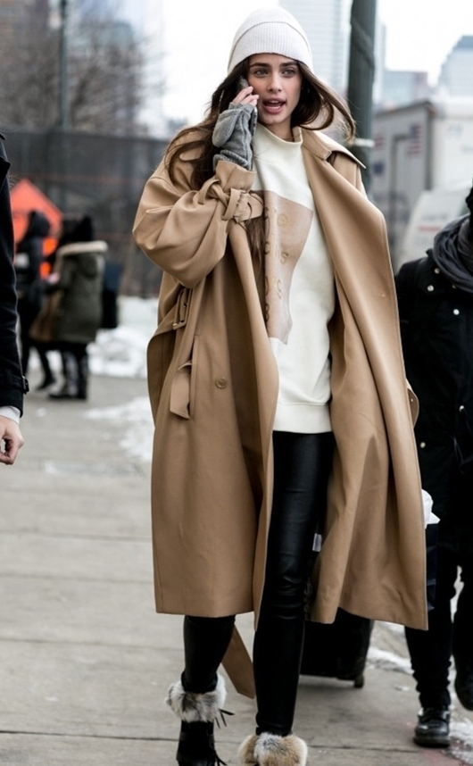 搭配黑色|无大衣不冬天,百穿不厌的驼色系,大气又不丢范