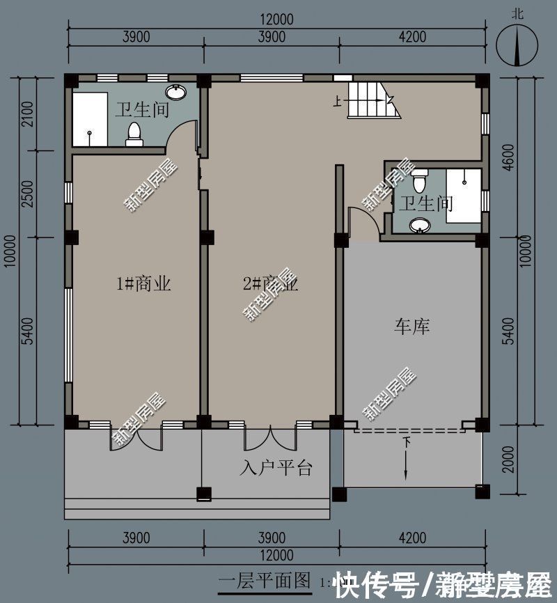 露台|宅基地临街，建房应该怎么设计？分享8套图纸总有一套适合你