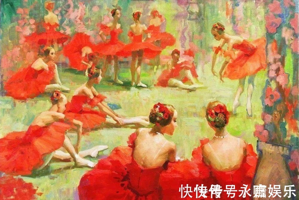 芭蕾舞剧@俄罗斯画家阿纳斯塔西娅·沃斯特雷佐娃漂亮油画作品欣赏