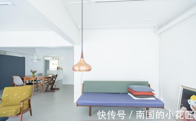 白墙|中古家具的绝佳背景,是全屋大白墙