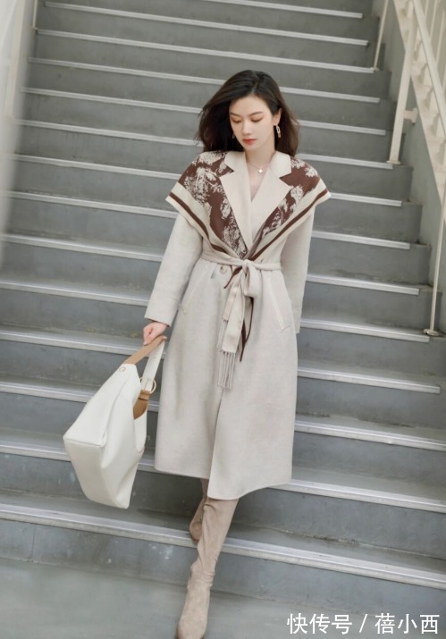 短靴|158-165cm的女生穿大衣别乱搭,学博主这样穿,保暖时髦还好看!