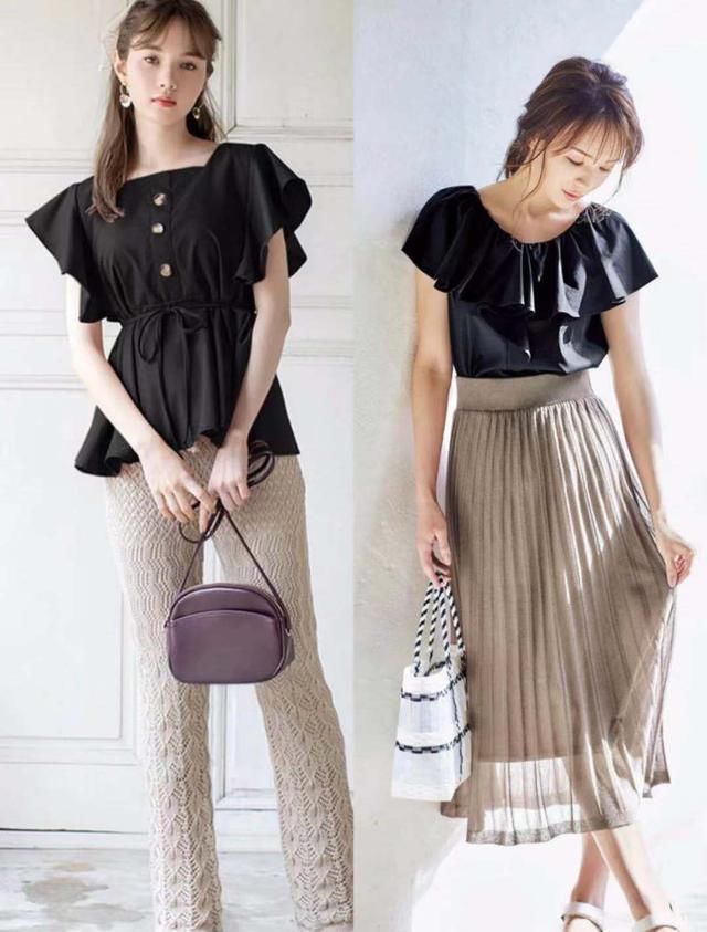 黑色|谁说穿黑色显沉闷？35岁女人参考日系穿搭示范，夏季清爽度过