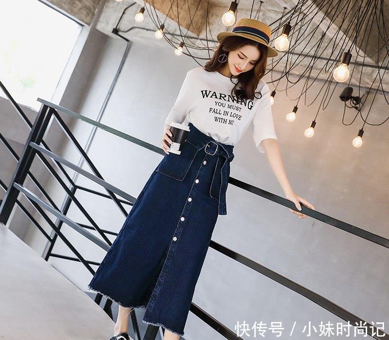 设计非常|休闲牛仔裙, 不仅穿出青春活力范, 还女人味十足