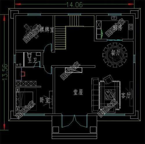 楼房图|适合老家建的三十万左右二层楼房图,配色清新雅致,来看看