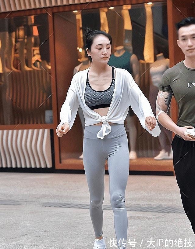 瑜伽裤 熟龄宝宝这样穿,灰色瑜伽裤+雪纺小衫,做温柔典雅的小女人!