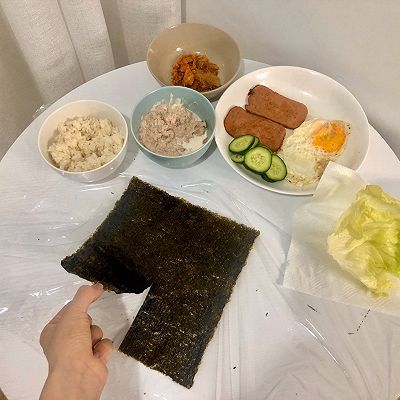 午餐肉|韩式方形紫菜包饭