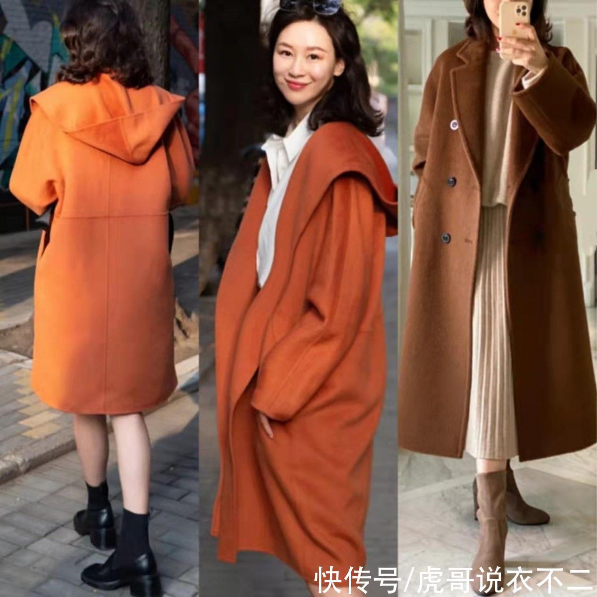 卡其色 60岁左右的女人,冬季大衣尽量少穿黑色与红色,这些颜色更显气质