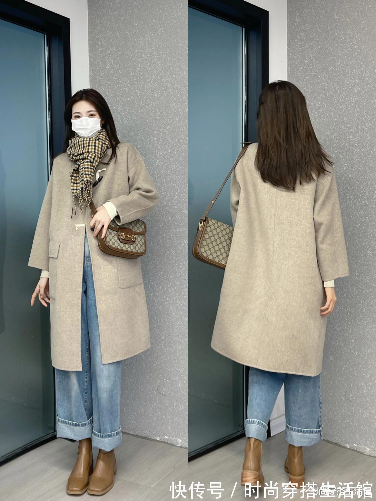 版型|女人再懒,穿大衣也别配打底裤,今年流行这样穿,时髦显瘦又高级