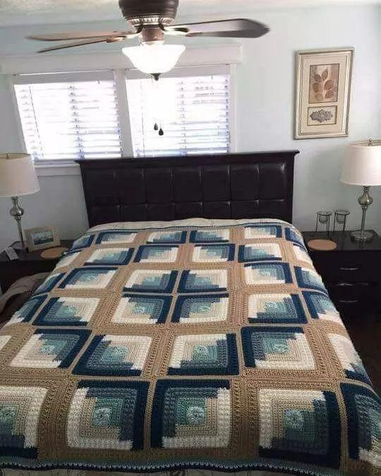 零线太多别浪费，试试钩一钩拼花抱枕，在家非常好用！附图解