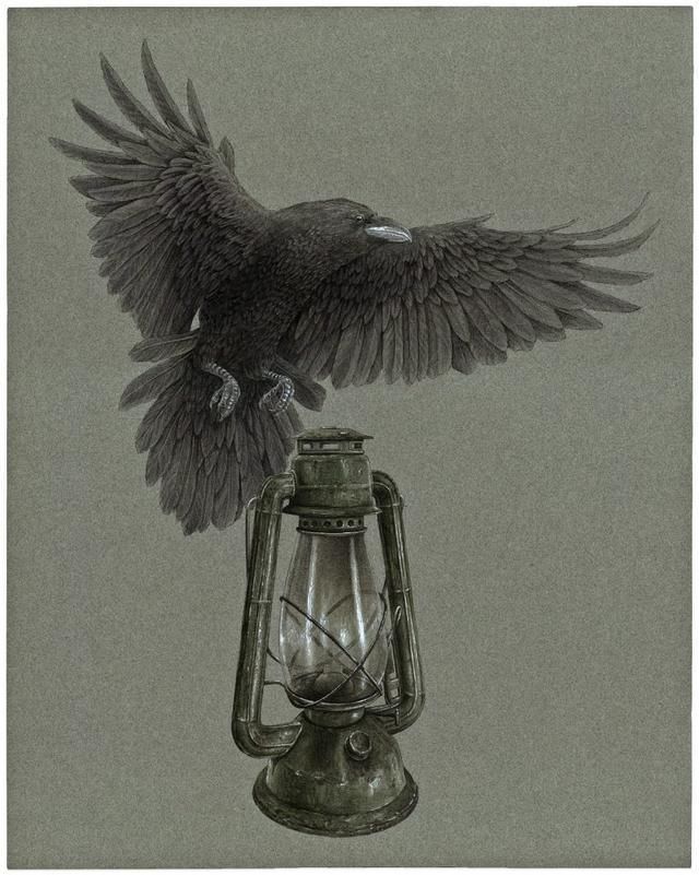 艺术品#法国艺术家萨尔瓦特在复杂的绘画作品中使用水彩、中国墨和白墨