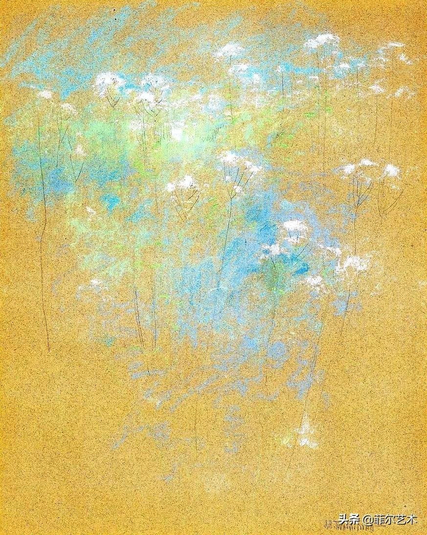 构图#这幅油画作品有着独特精致的构图,以及柔美优雅并带有诗意的风景