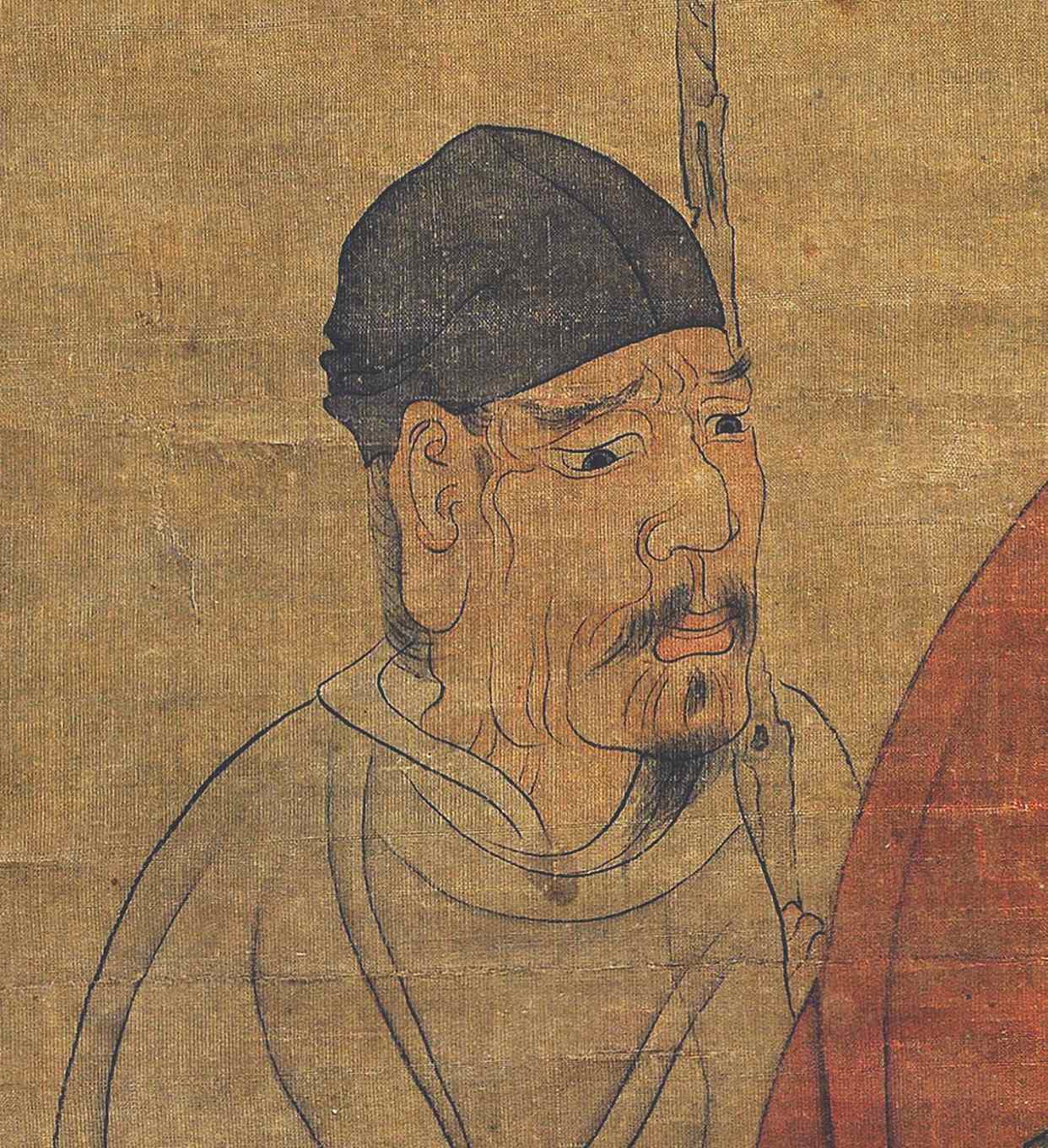 宁馨儿!『名画记』陈洪绶《羲之笼鹅图》,凝练沉着,高古脱俗