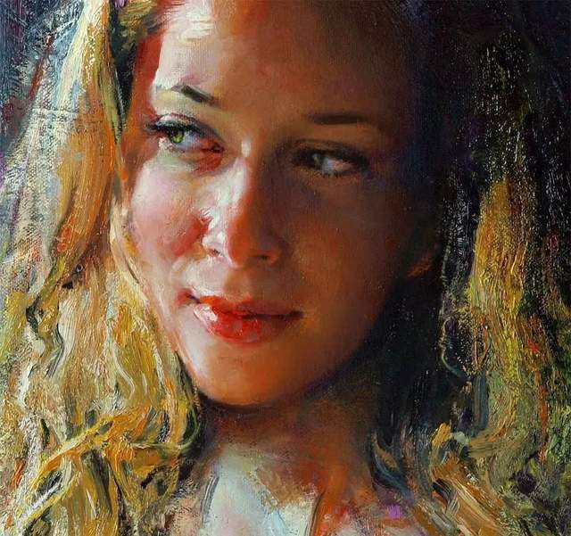 油画&他的油画,既有潇洒带劲的笔触,又有性感细腻温和的柔美