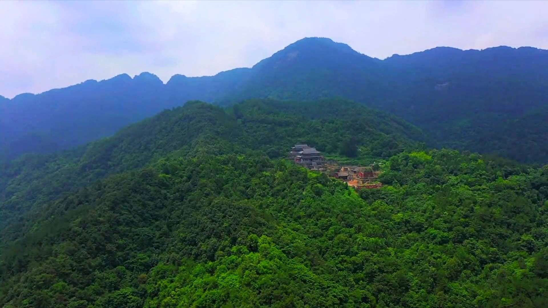 绿意|千枝万树绿意浓！航拍武当五龙宫