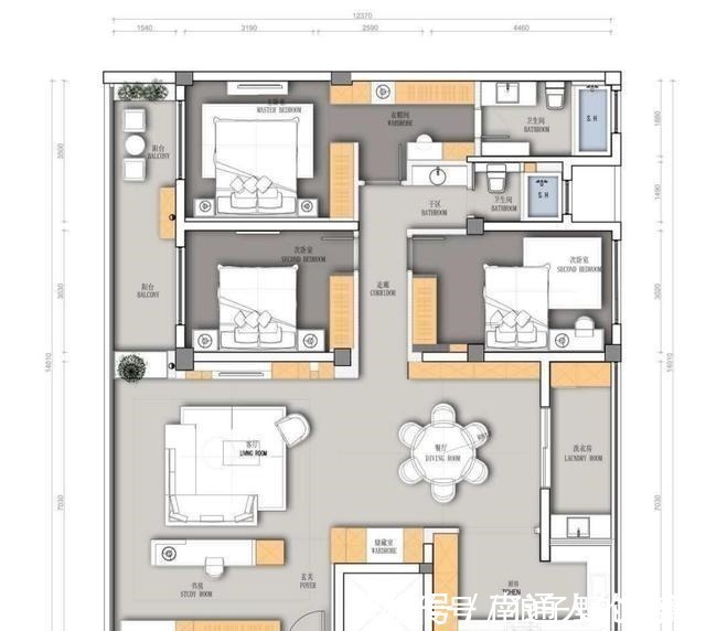 书房|180㎡的大平层,她坚持多做柜子,入住后才知道有多实用!